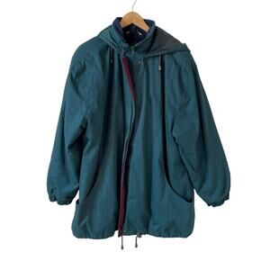 VINTAGE MIDDLEBROOK PARK Men's Hooded Full Zip Coat Jacket Teal Size XL